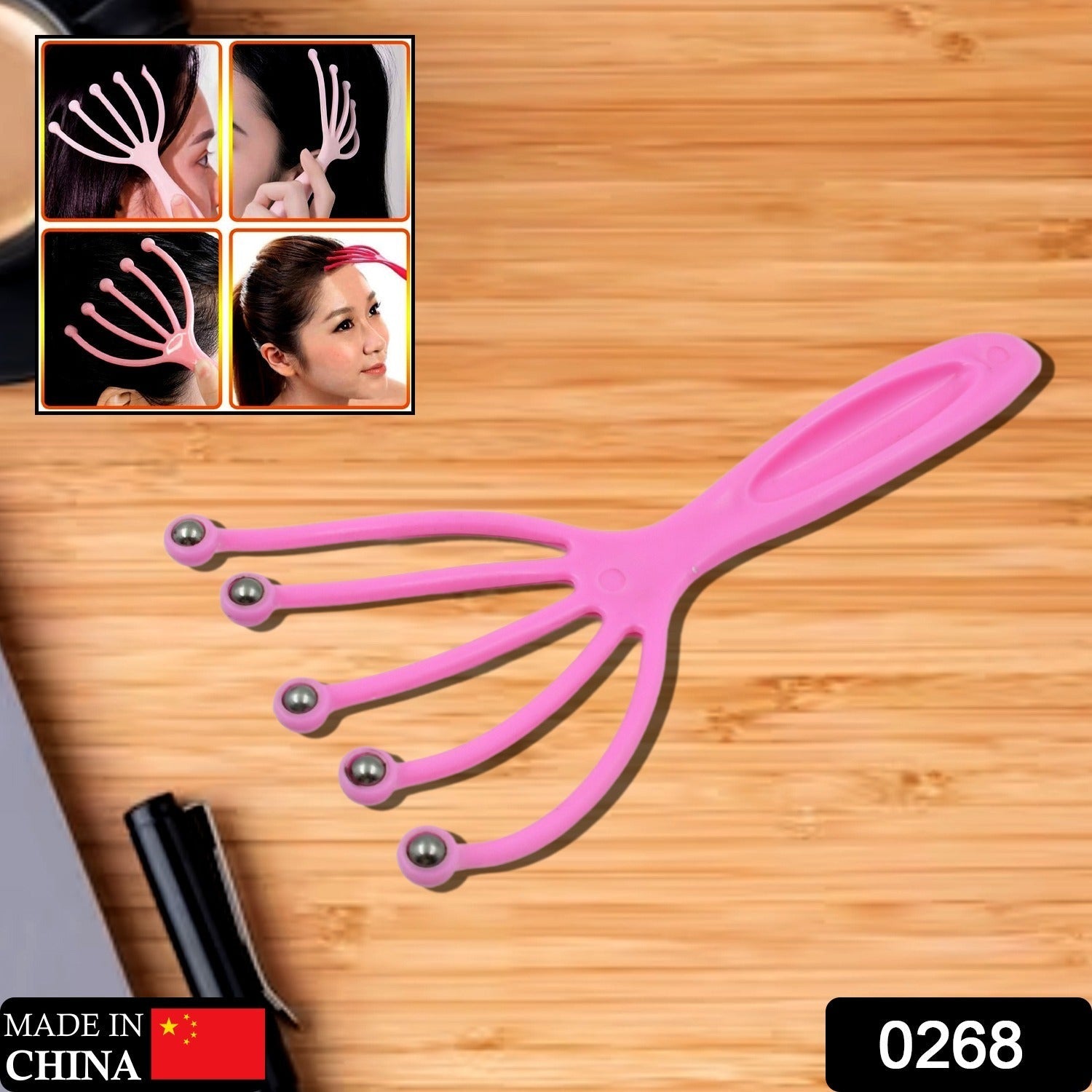 0268 Scalp Massager Handheld Portable Head Massager Deep Relax and Pressure Relief in Office Household and Tour & Father’s Day and Mother’s Day Gifts for Home Relaxation (1 Pc ) 0268 Scalp Massager Handheld Portable Head Massager Deep Relax and Pressure Relief in Office Household and Tour & Father’s Day and Mother’s Day Gifts for Home Relaxation (1 Pc )